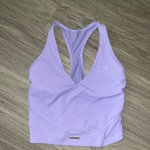 Gymshark x Whitney Simmons wildflower purple bra crop top. Size m